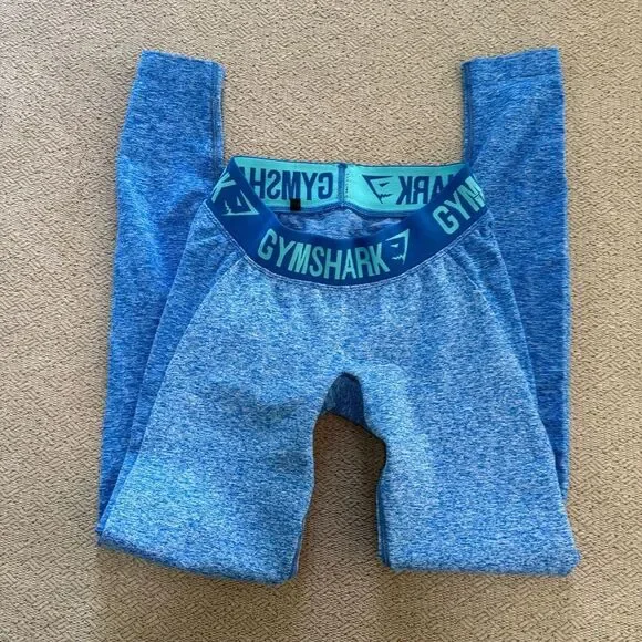 Gymshark Flex Dry Seamless Legging Blueberry Marl/Marine Blue Women's Size XS - Picture 3 of 11